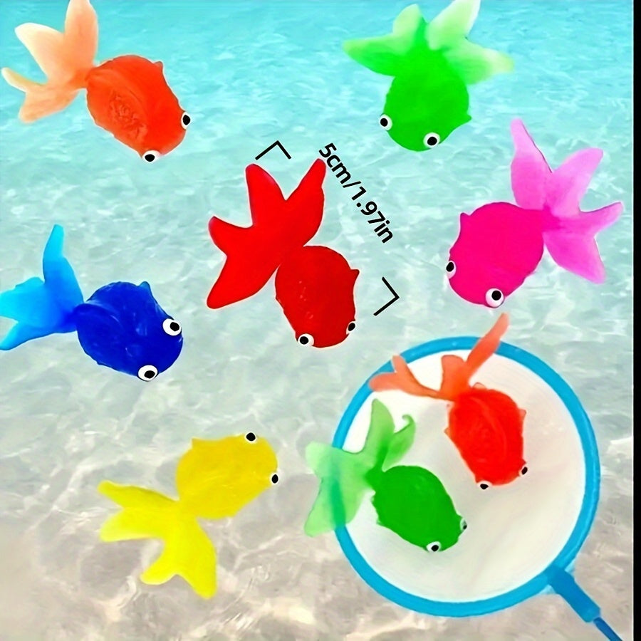AquaFin | Floating Rubber Fish Bath Toy Set – 12-Pack for Toddler Water Fun 4
