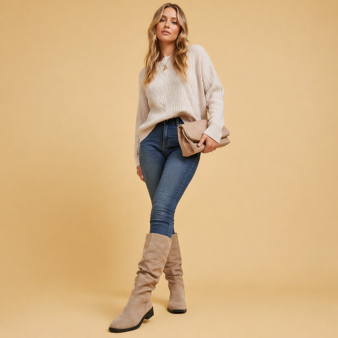 Aleksandra | Women’s Comfortable Support Knee-High Boots for Everyday Wear