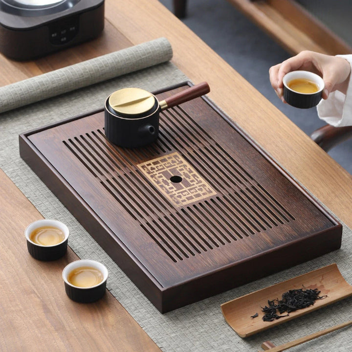 BambooCraft | Multi-Purpose Bamboo Serving Tray with Built-In Drainage 1