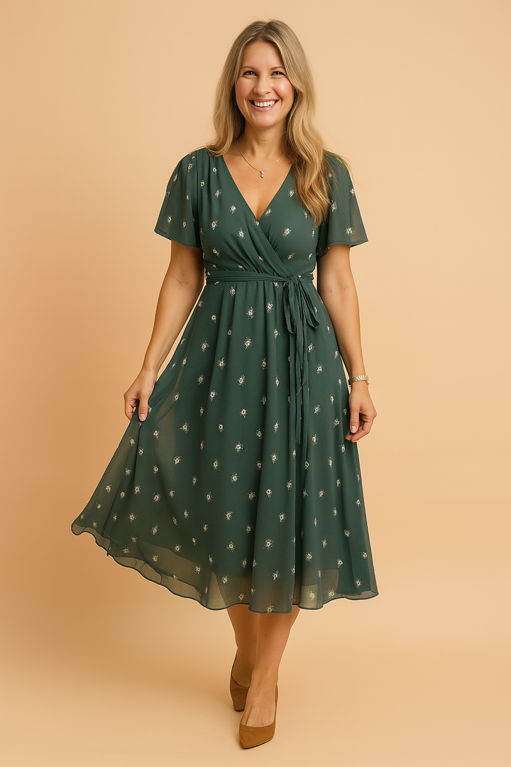 Barbara | Asymmetrical Floral Print Dress 3