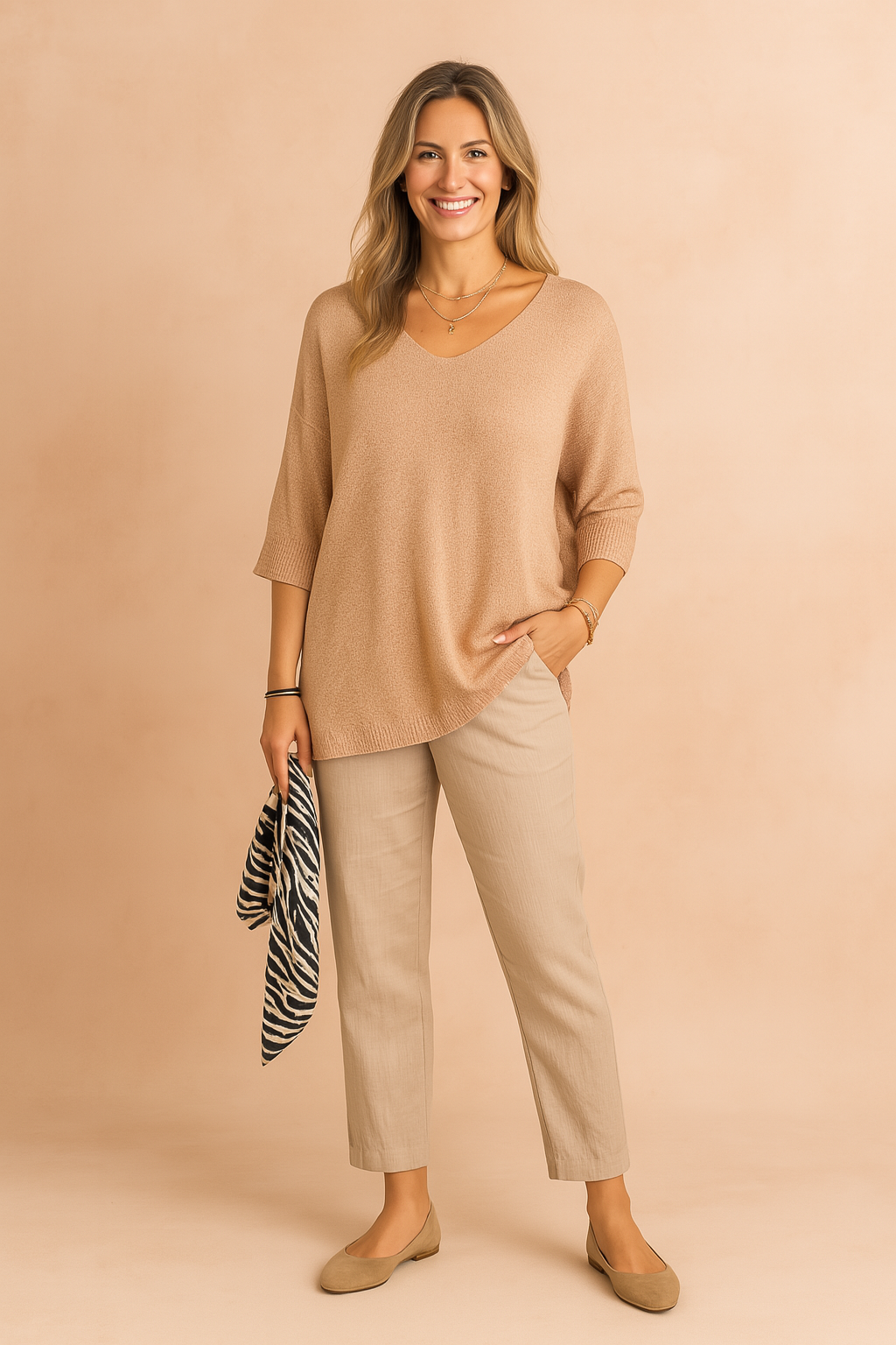 Barbara | Casual Elegance with a V-Neck 0