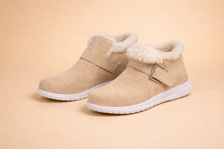 Bottines courtes en fausse fourrure pour femmes – Confort douillet et élégant
