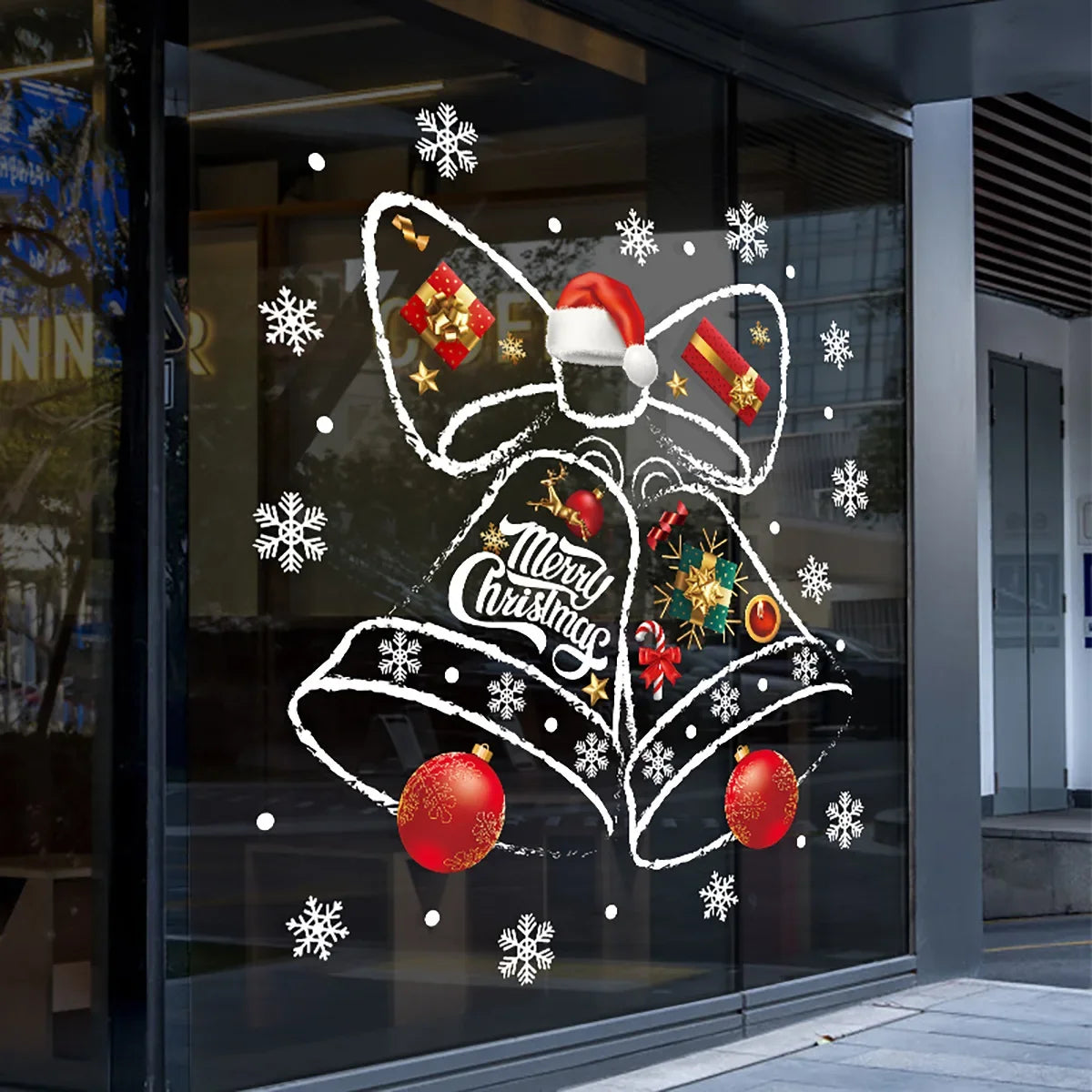 BellWindowDecor | Creative Christmas Window Sticker Set – PARIS ENVOL