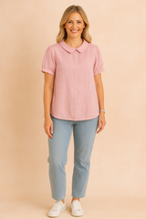 Bella | Cropped top with collar 0