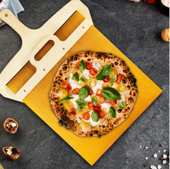 BirchCraft | Wooden Pizza Serving Board with Smooth Sliding Tray Mechanism 3