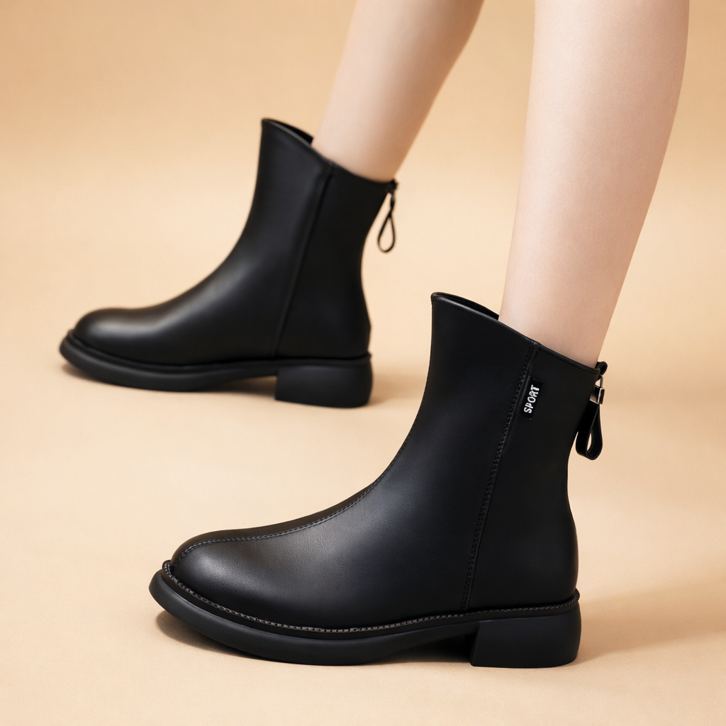 Elvira | Women’s Easy Fit Winter Boots with Back Zipper