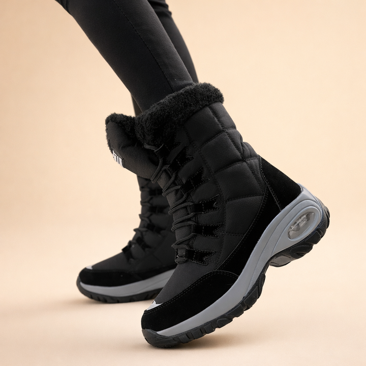 Bottes de neige imperméables mi-mollet pour femmes – Confortables et élégantes