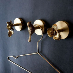 Brass Animal Wall Hook Rack Gold Accents 1