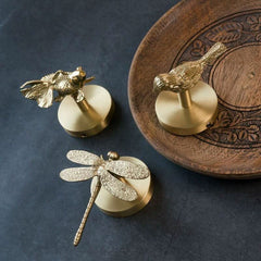 Brass Animal Wall Hook Rack Gold Accents 3