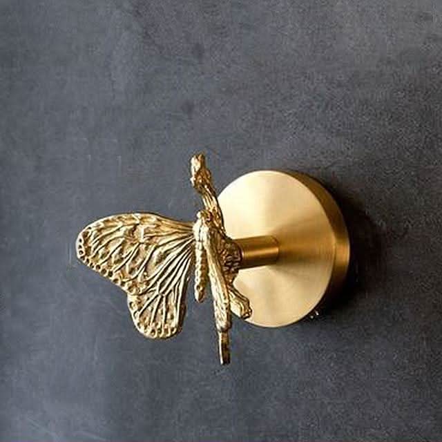Brass Animal Wall Hook Rack Gold Accents 8