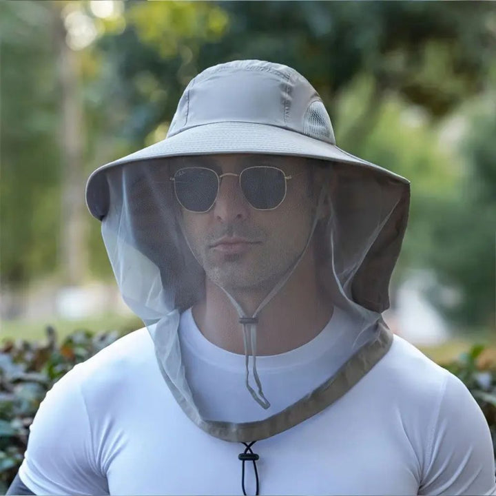 Breathable Sun and Mosquito Protection Wide Brim Hat 1