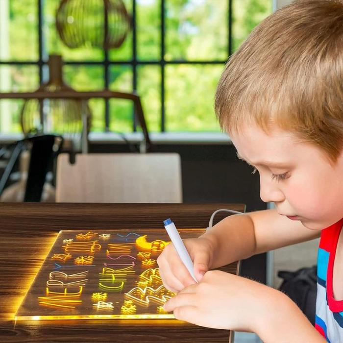 BrightScribe | LED Memo Board with 7-Color Marker for Home & Office 1