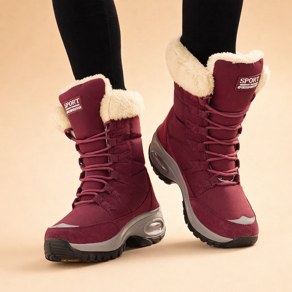 Bottes de neige imperméables mi-mollet pour femmes – Confortables et élégantes