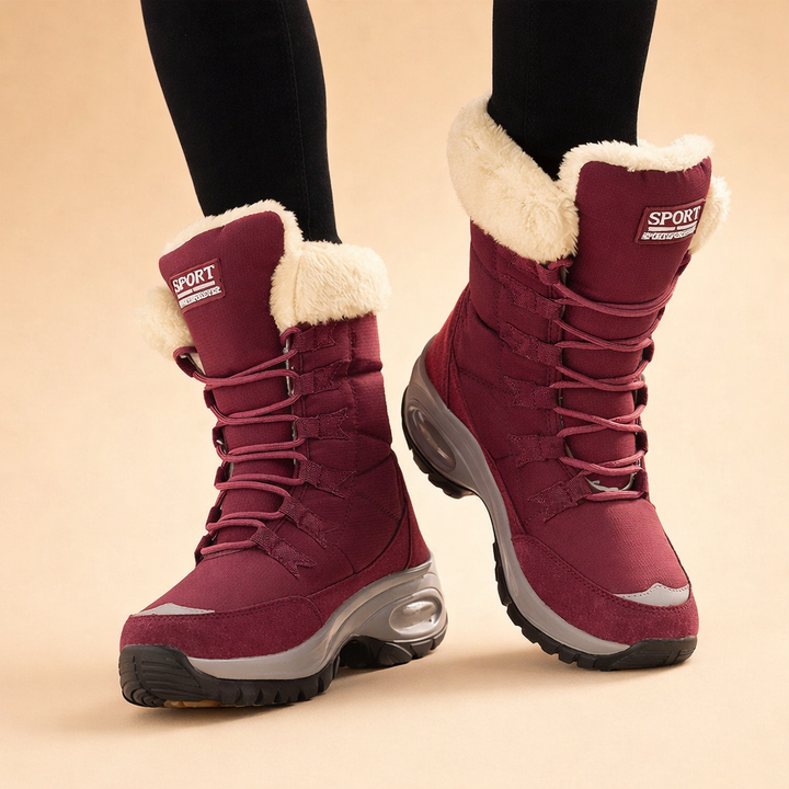 Bottes de neige imperméables mi-mollet pour femmes – Confortables et élégantes