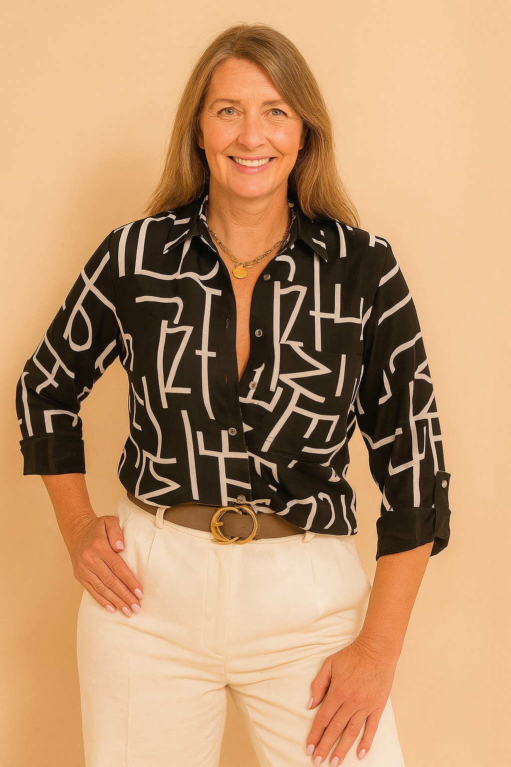 CARMEN | Chic printed shirt blouse 1