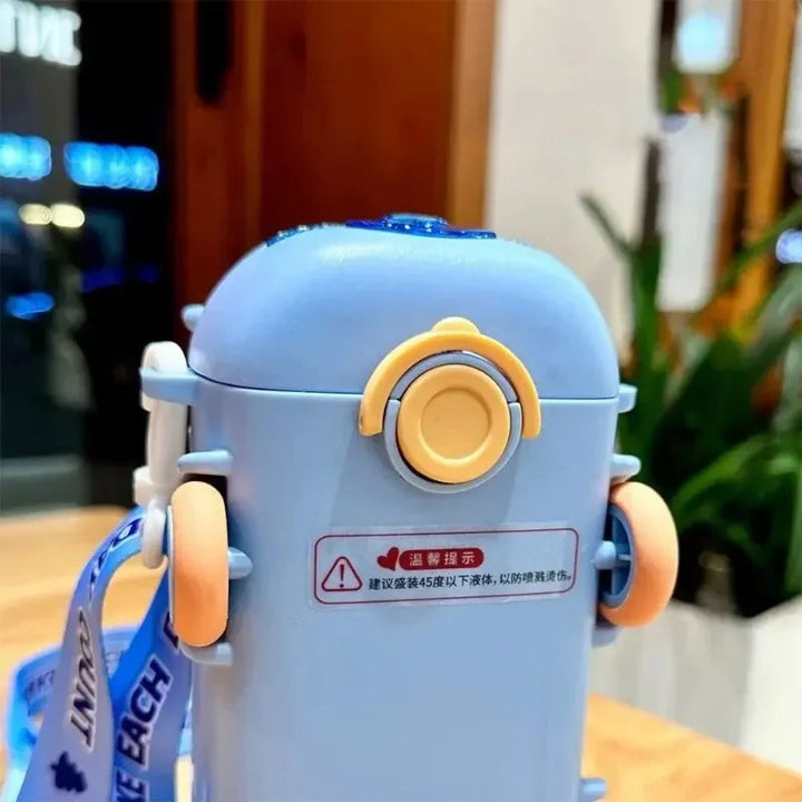 Cartoon Toy Bus Water Bottle with Straw 2
