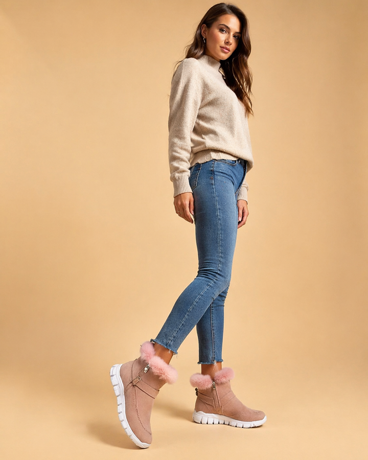 Bottes d'hiver en peluche pour femmes – élégantes et confortables