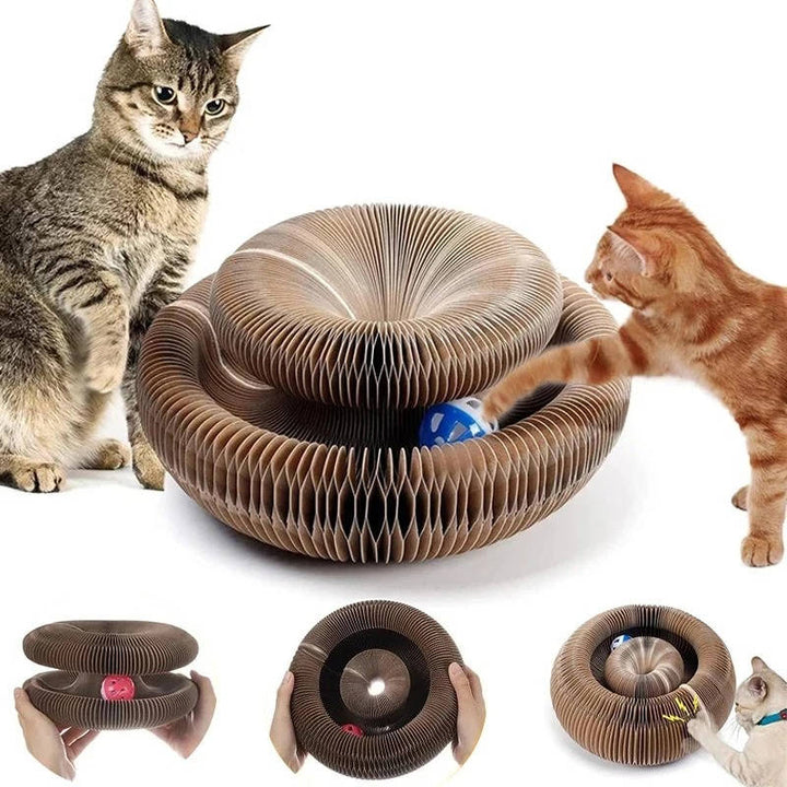 Cat scratching post with ball pit 0