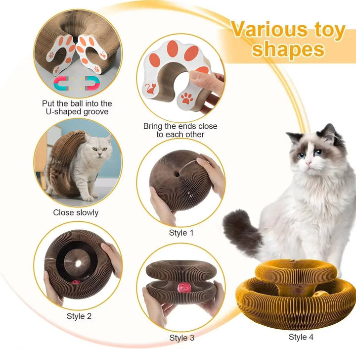 Cat scratching post with ball pit 4