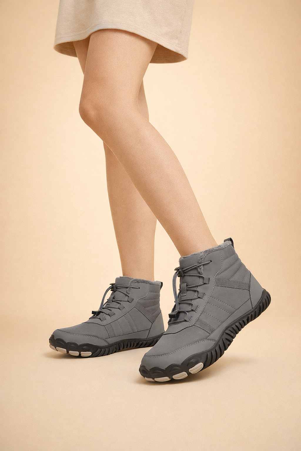 Bottes de neige imperméables montantes pour femmes – Conception confortable et antidérapante