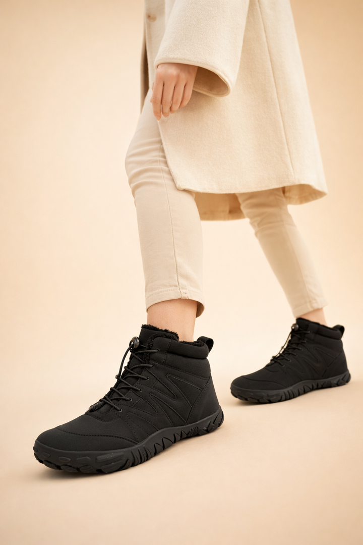 Chaussures d'hiver imperméables pieds nus pour unisexe – Confort et mouvement naturel