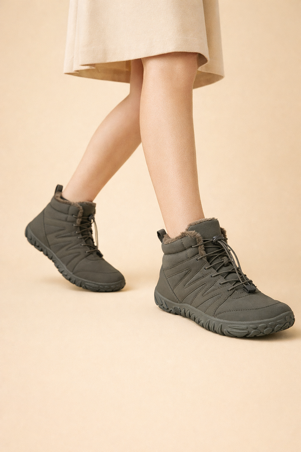 Chaussures d'hiver imperméables pieds nus pour unisexe – Confort et mouvement naturel