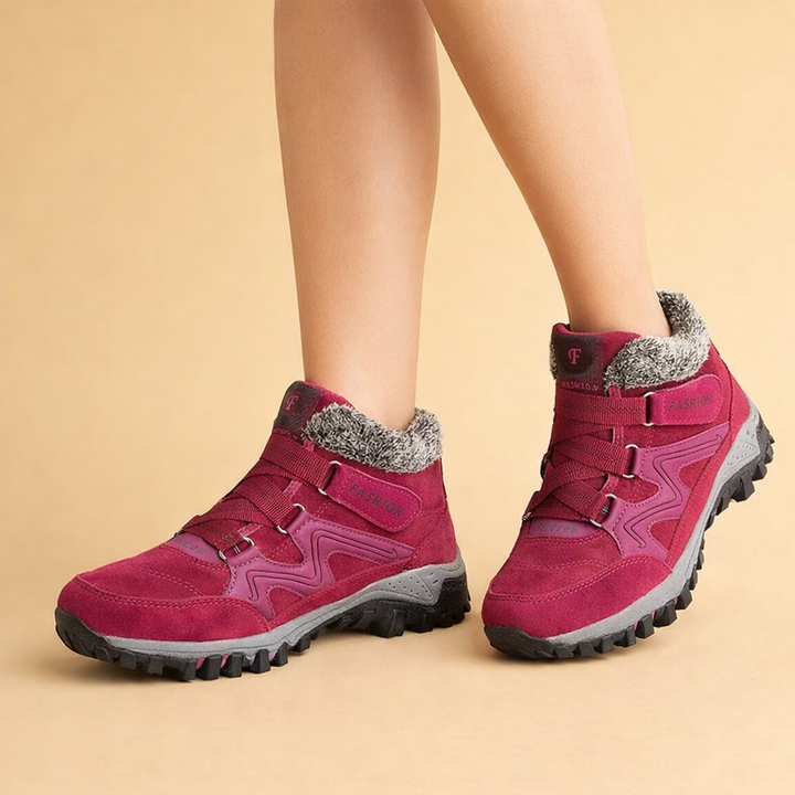 Bottines en daim noir imperméables pour femmes – Chaussures d'hiver confortables et élégantes