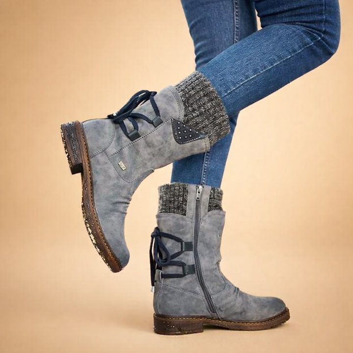 Bottes d'hiver à talon bas pour femmes | Conception confortable et chaude