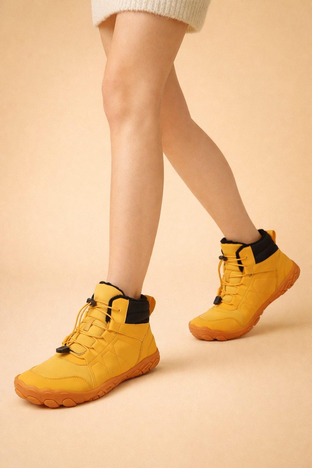 Lian - Bottes Pieds Nus Natural Step pour Femmes - Chaudes & Confortables