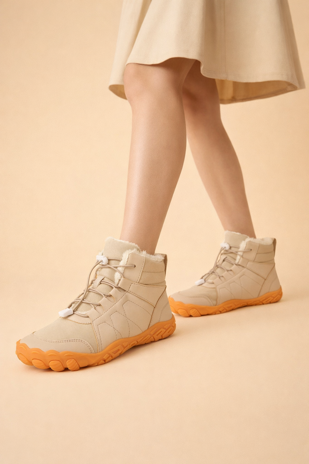 Lian - Bottes Pieds Nus Natural Step pour Femmes - Chaudes & Confortables
