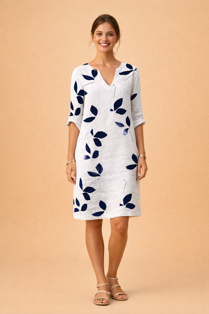 Eliza | Robe d'été à motif feuilles