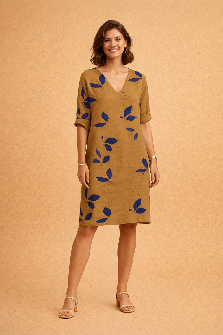 Eliza | Robe d'été à motif feuilles