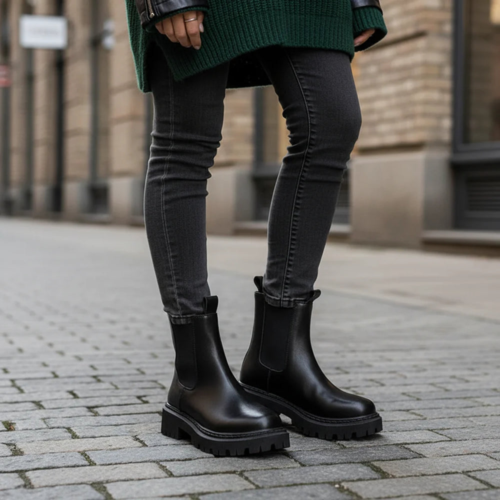 Chelsea Stiefel Runde Zehen - Carolyn 1