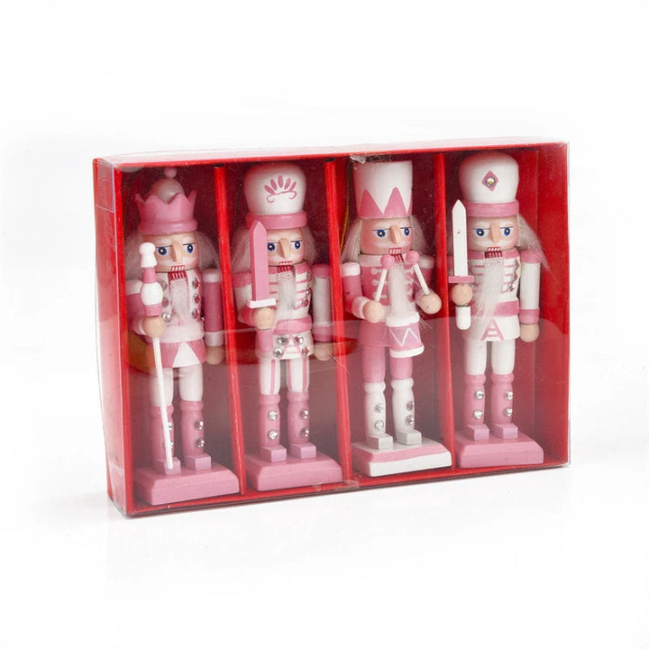 ChicWalnuts | Pink Cartoon-Style Nutcracker Decor Figures 0