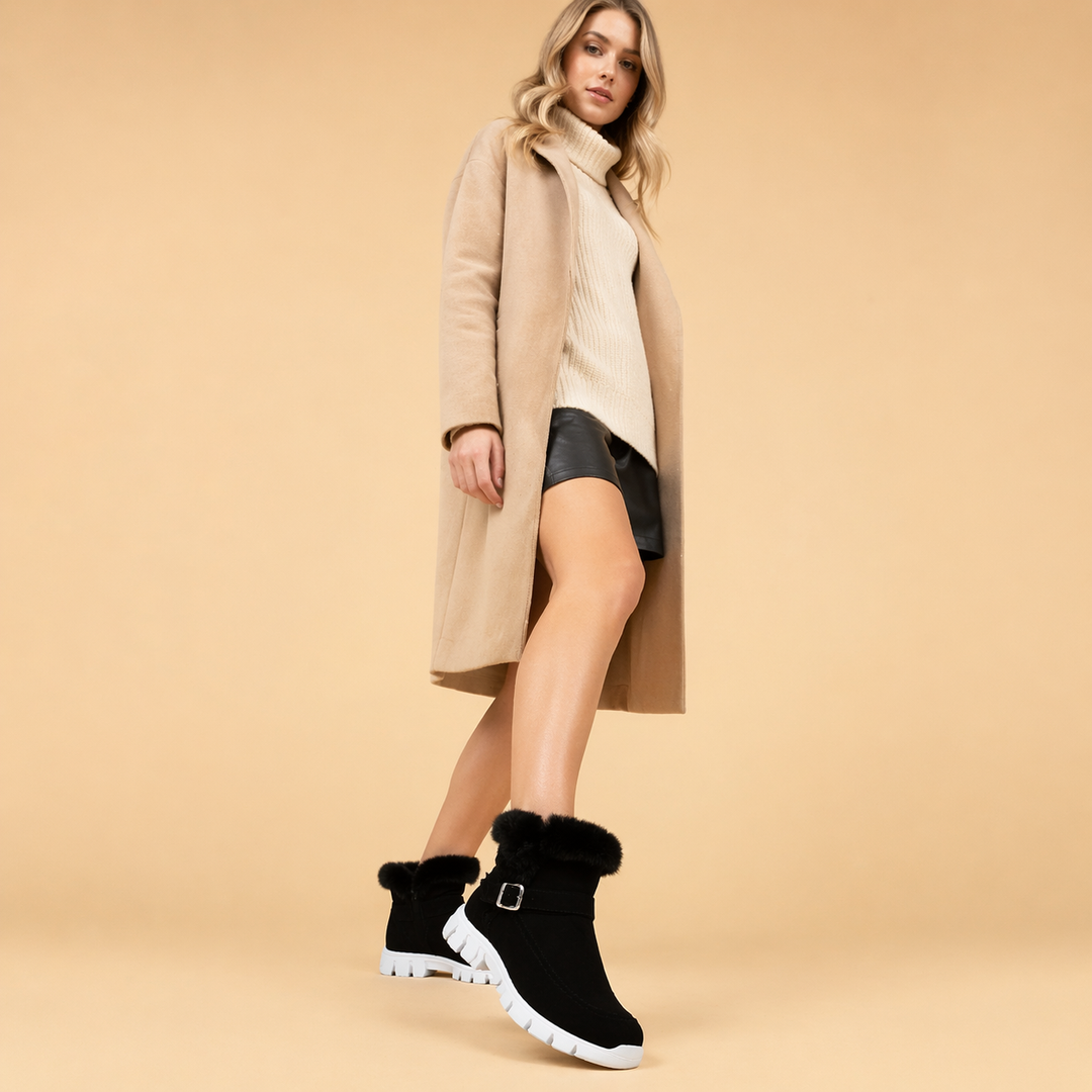 Bottes d'hiver en peluche pour femmes – élégantes et confortables