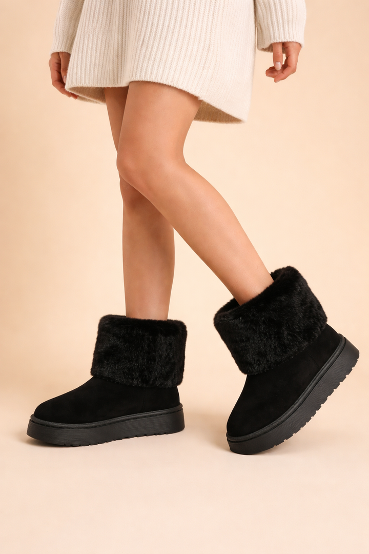Bottes de neige mi-mollet pour femmes – Confort élégant et chaud