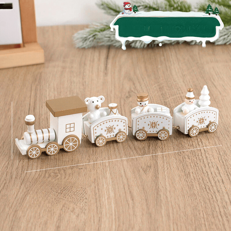 Christmas Train | Wooden Holiday Decor for Tabletop Display 0