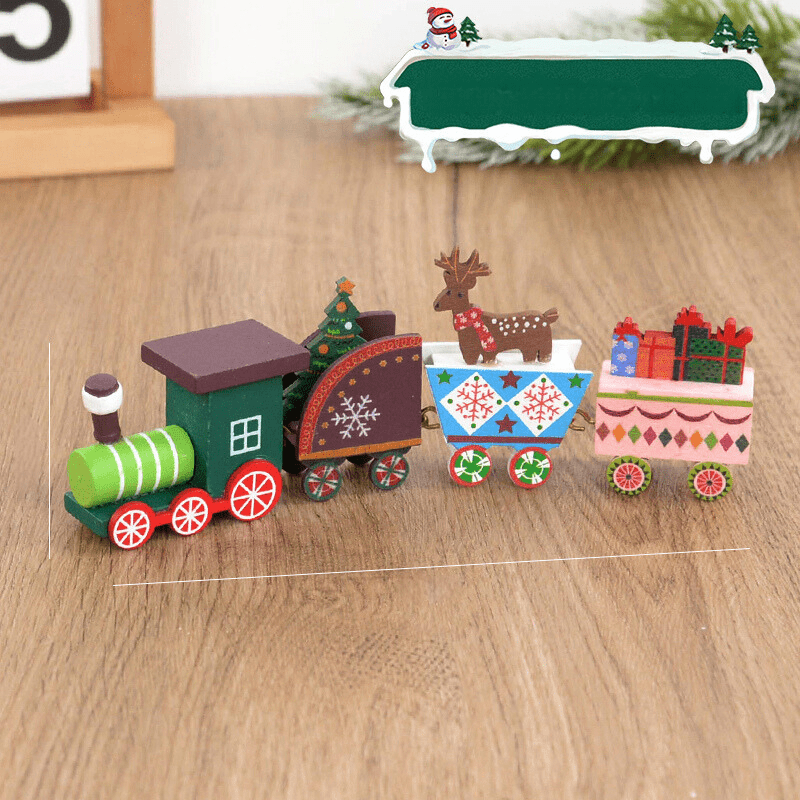 Christmas Train | Wooden Holiday Decor for Tabletop Display 5