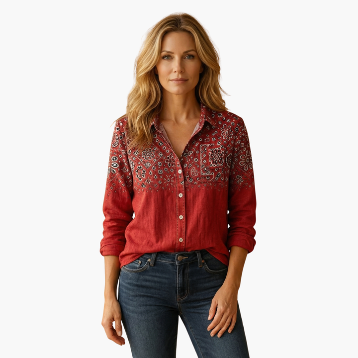 Classic Women's Button-Down Shirt with Long Sleeves - Versatile Women's Blouses for Effortless Styling 1