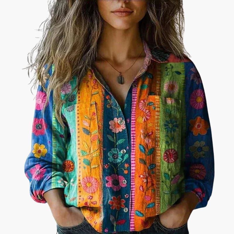 Classic Women's Button-Down Shirt with Long Sleeves - Versatile Women's Blouses for Effortless Styling 10