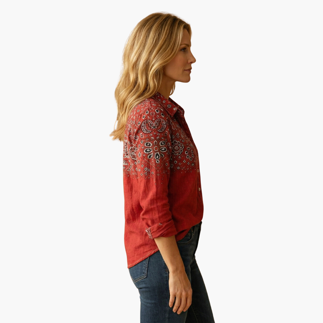 Classic Women's Button-Down Shirt with Long Sleeves - Versatile Women's Blouses for Effortless Styling 2