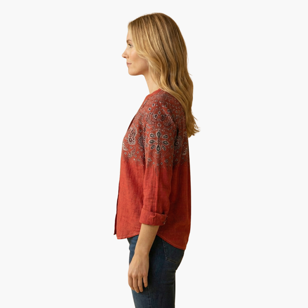 Classic Women's Button-Down Shirt with Long Sleeves - Versatile Women's Blouses for Effortless Styling 3
