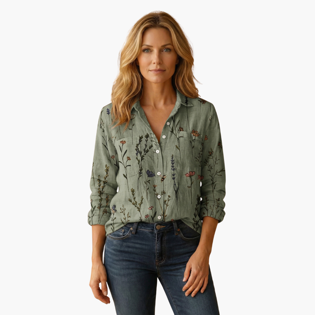 Classic Women's Button-Down Shirt with Long Sleeves - Versatile Women's Blouses for Effortless Styling 7