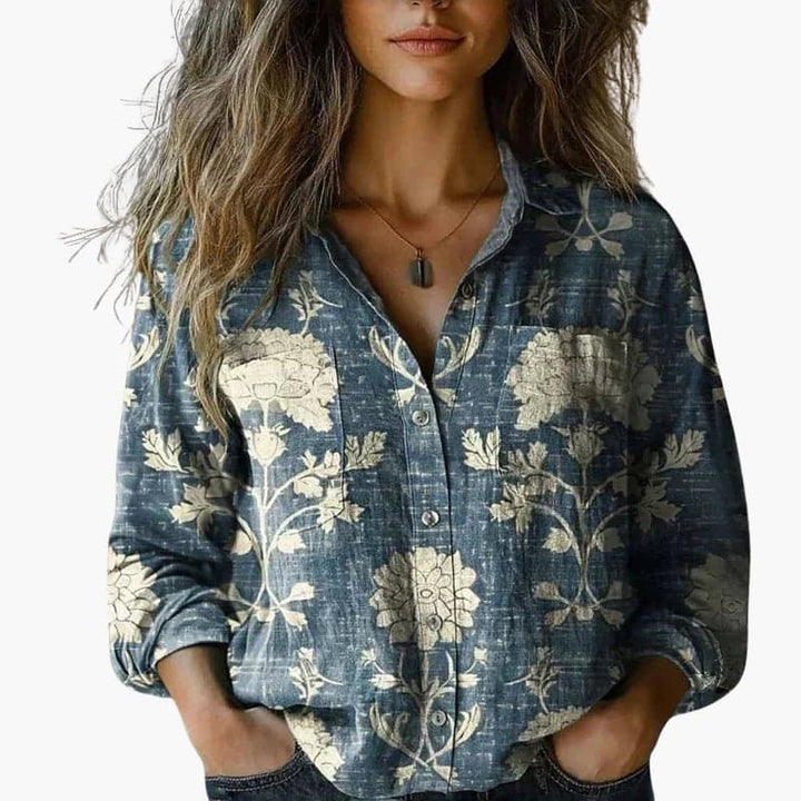 Classic Women's Button-Down Shirt with Long Sleeves - Versatile Women's Blouses for Effortless Styling 8