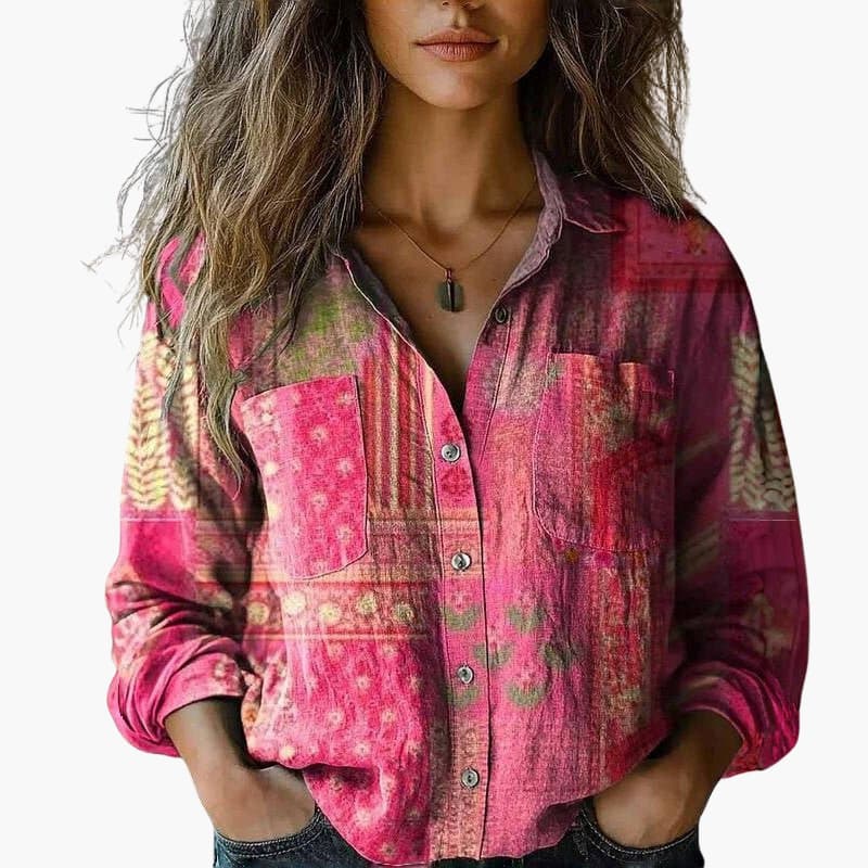 Classic Women's Button-Down Shirt with Long Sleeves - Versatile Women's Blouses for Effortless Styling 9