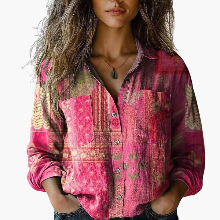Classic Women's Button-Down Shirt with Long Sleeves - Versatile Women's Blouses for Effortless Styling 9