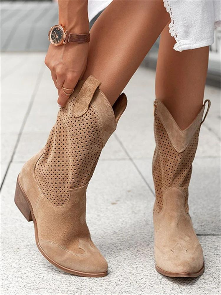 Classic cowboy boots for women | Breathable 4