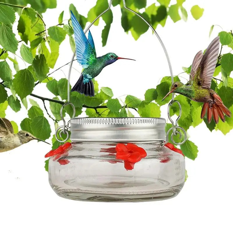 Clear Flower Gate Hummingbird Feeder 0