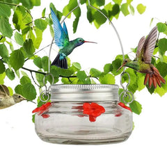 Clear Flower Gate Hummingbird Feeder 0