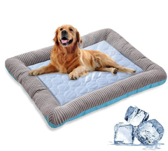Cooling dog bed with ice silk material 1